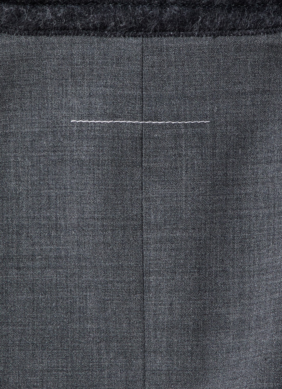 MM6 Regular fit colbert in scheerwolblend met paspelzakken - detail 3 donkergrijs