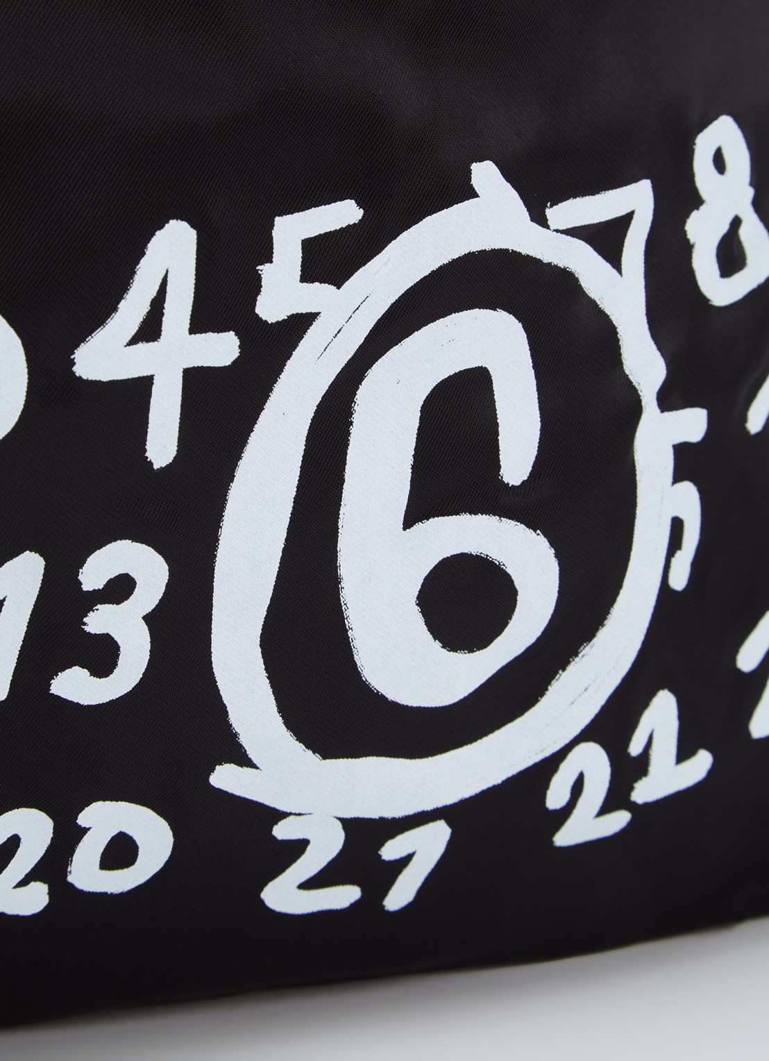 MM6 Schoudertas met logo - detail 3 diepzwart