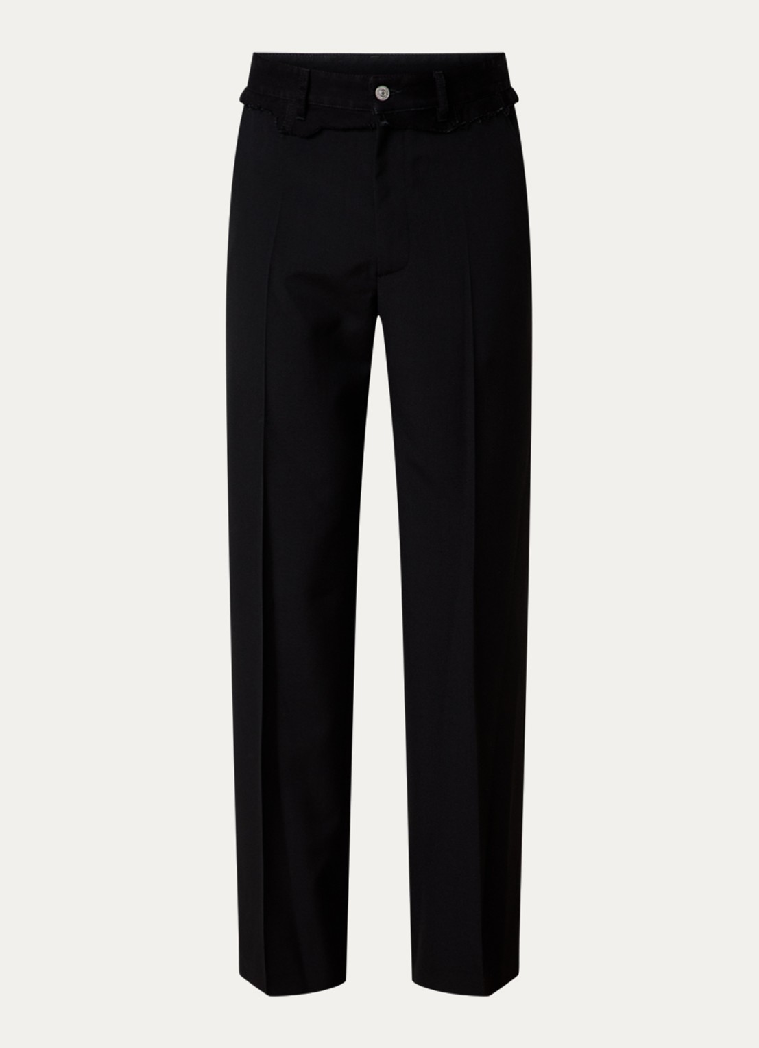 MM6 Straight fit broek in wolblend met steekzakken - voorkant 5 zwart