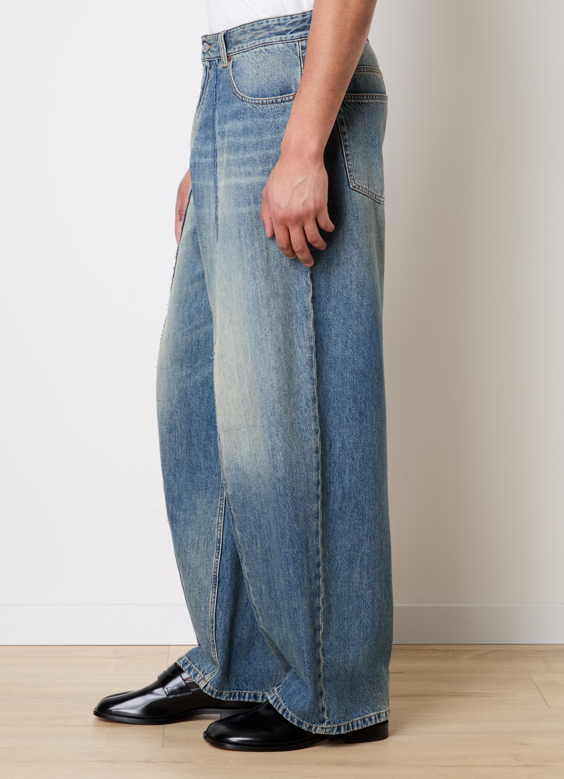 MM6 Straight leg jeans met gekleurde wassing - detail 3 indigo