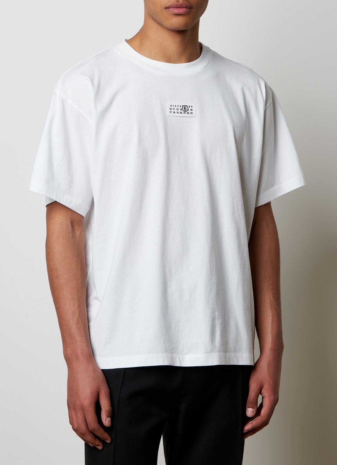 MM6 T-shirt met logo - detail 4 wit