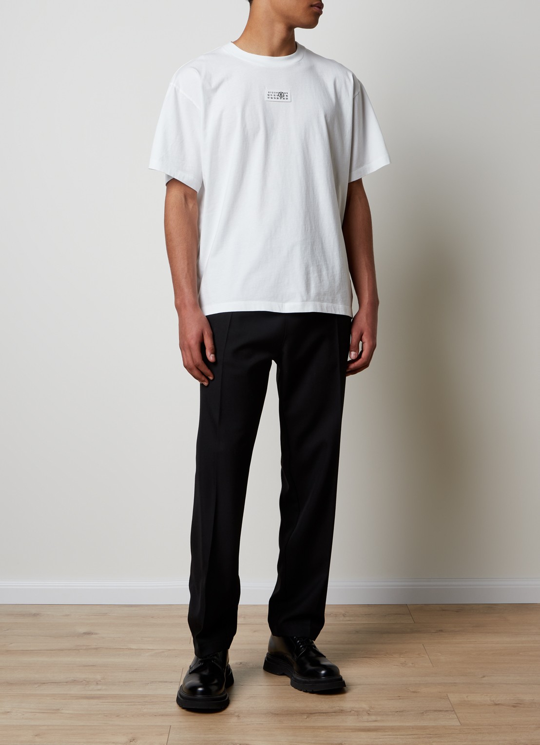 MM6 T-shirt met logo - voorkant 3 wit