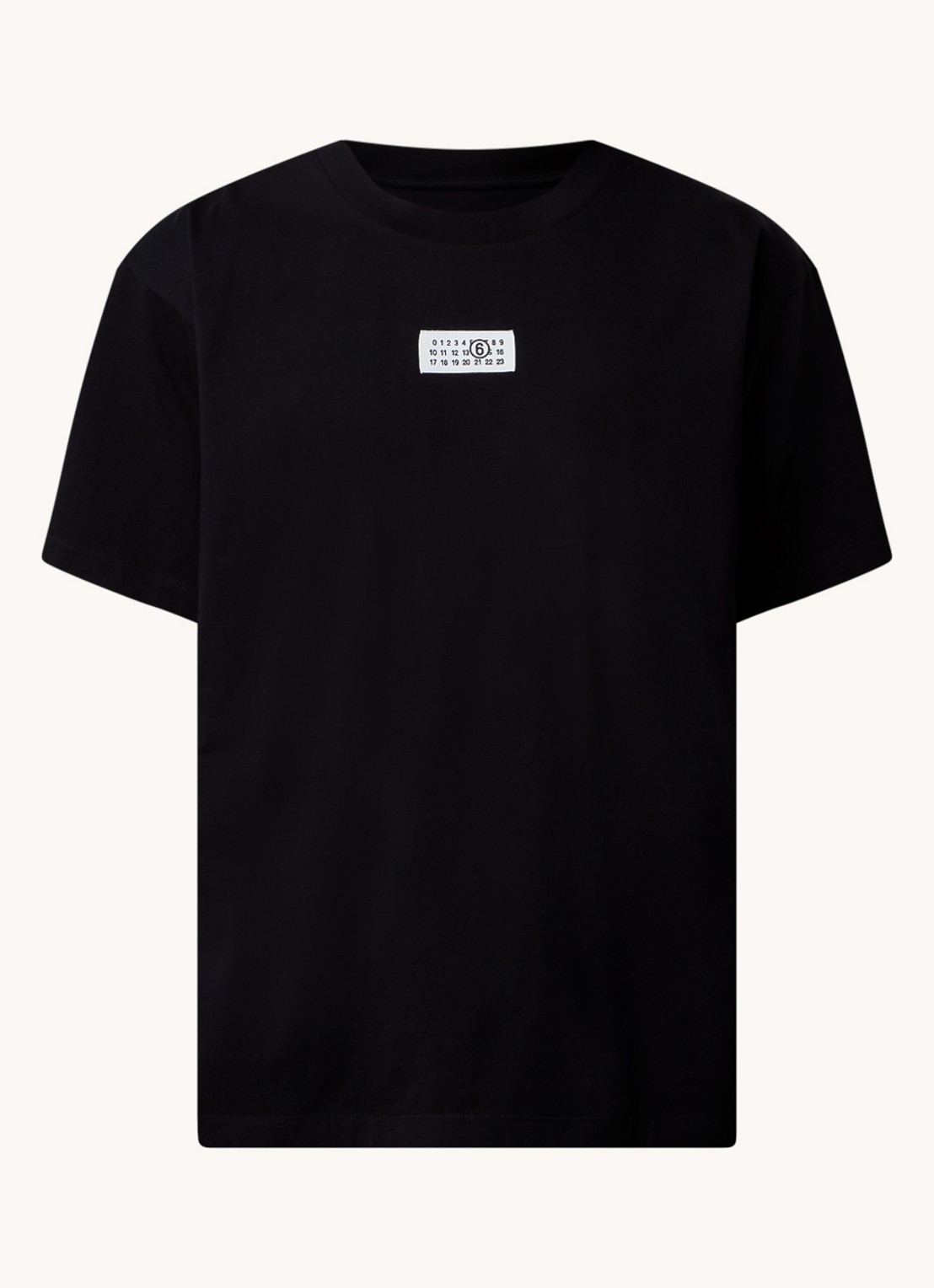 MM6 T-shirt met logo - voorkant 3 zwart