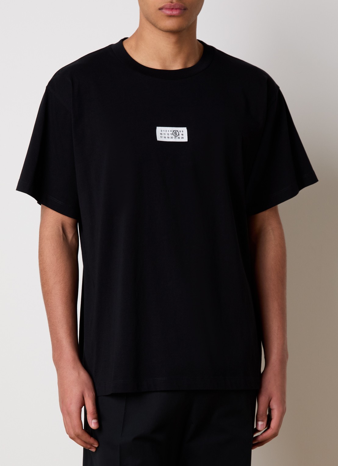 MM6 T-shirt met logo - detail 3 zwart