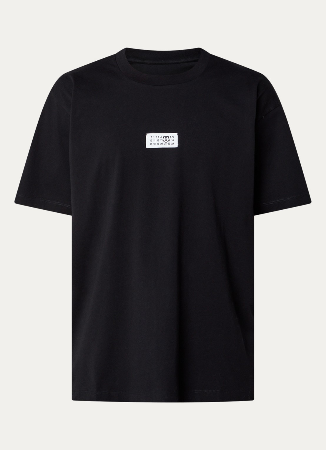 MM6 T-shirt met logo - voorkant zwart