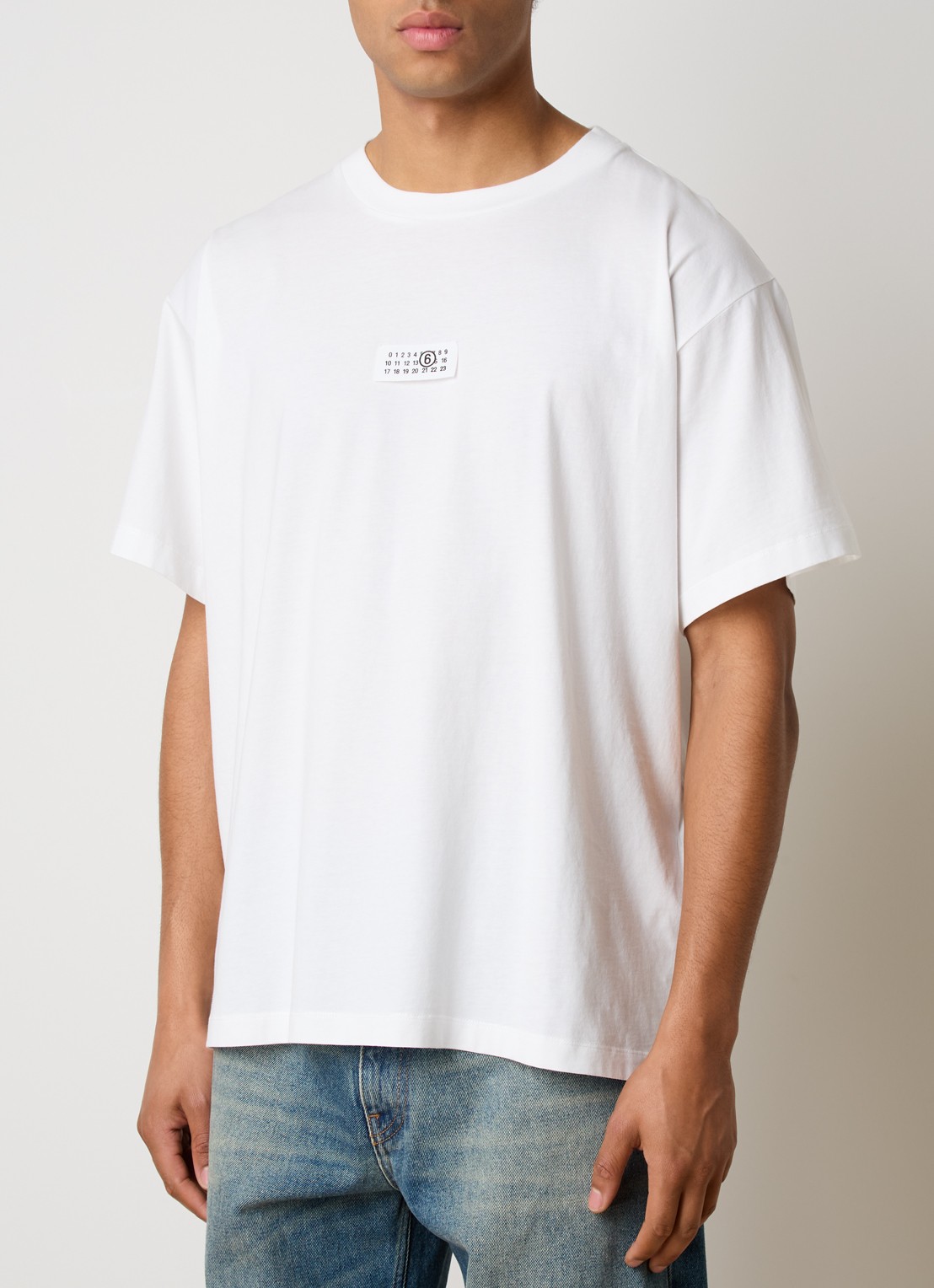 MM6 T-shirt met logo - detail 3 wit