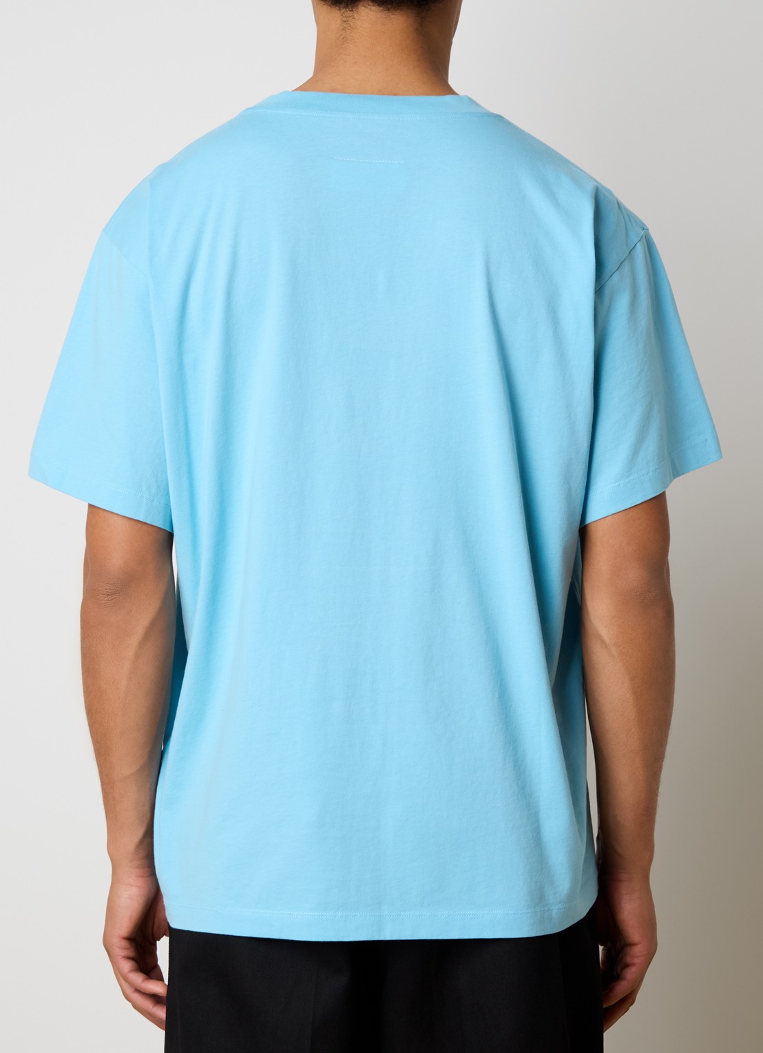 MM6 T-shirt met logo - achterkant 3 lichtblauw