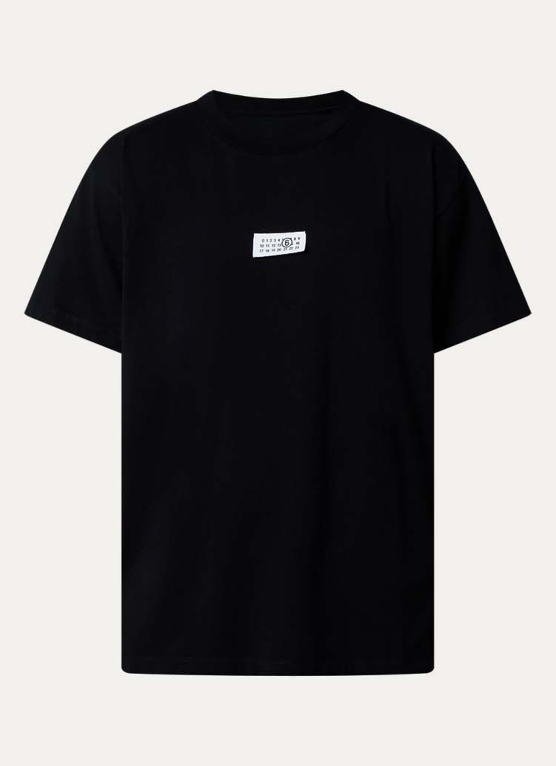 MM6 T-shirt met logo - voorkant 2 zwart