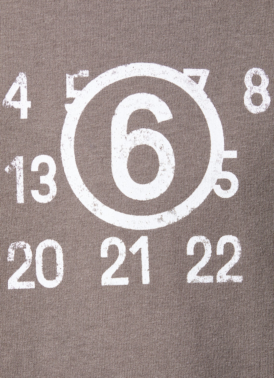 MM6 T-shirt met logoprint - detail 2 taupe