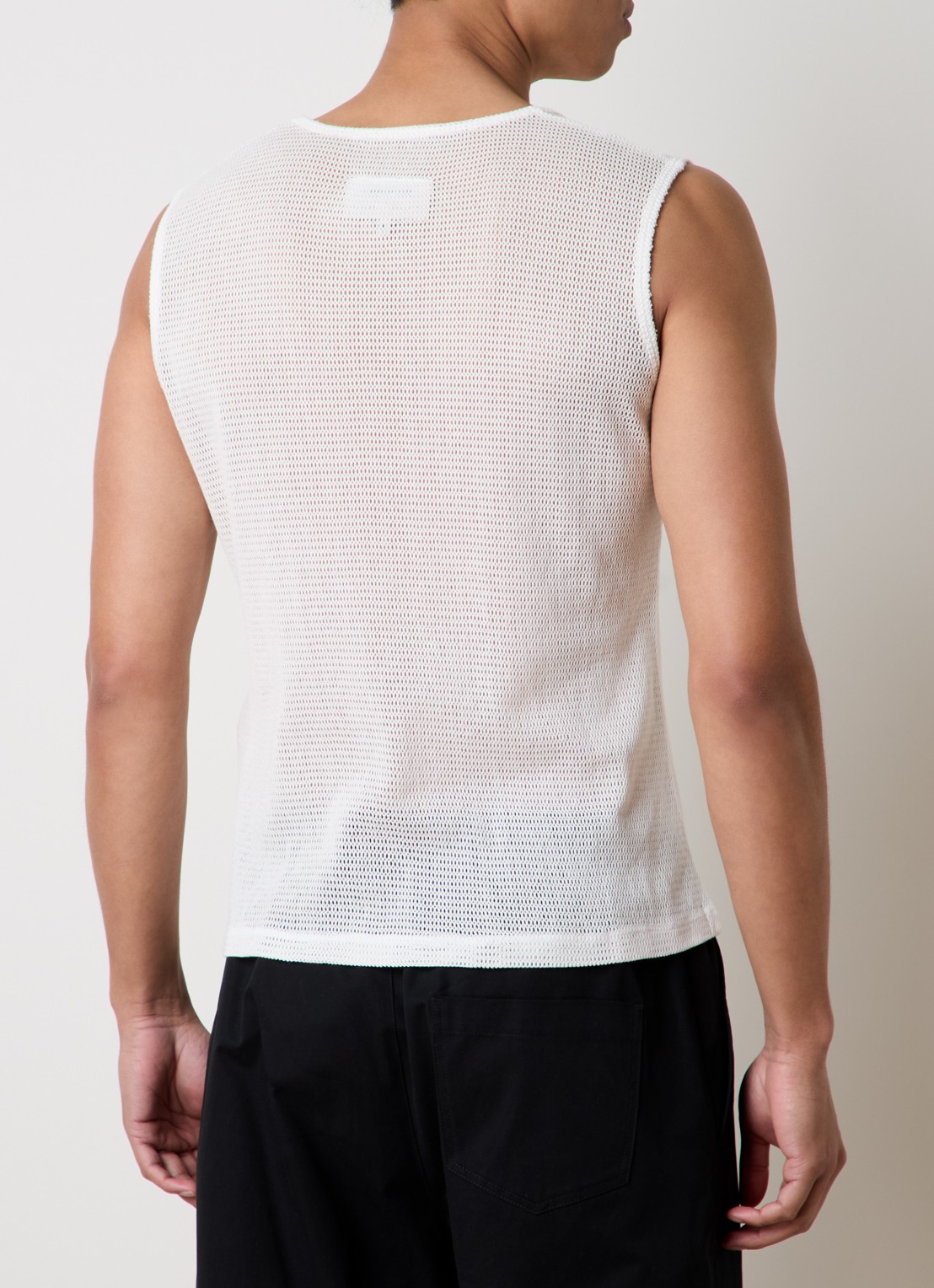 MM6 Tanktop met opengewerkt detail - achterkant 5 gebroken wit