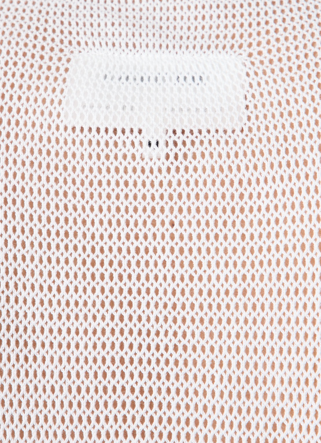 MM6 Tanktop met opengewerkt detail - detail 4 gebroken wit