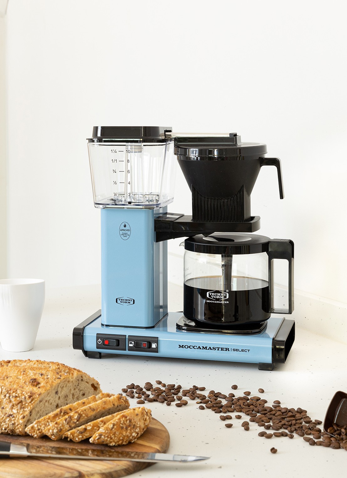 Moccamaster KBG Select koffiezetapparaat 53975 - detail 5 lichtblauw