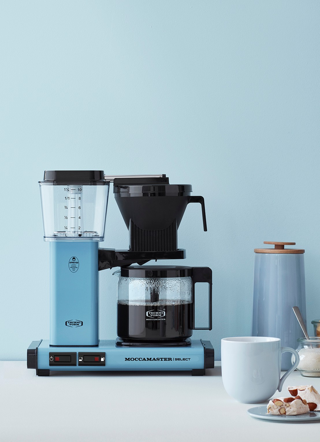Moccamaster KBG Select koffiezetapparaat 53975 - voorkant 2 lichtblauw