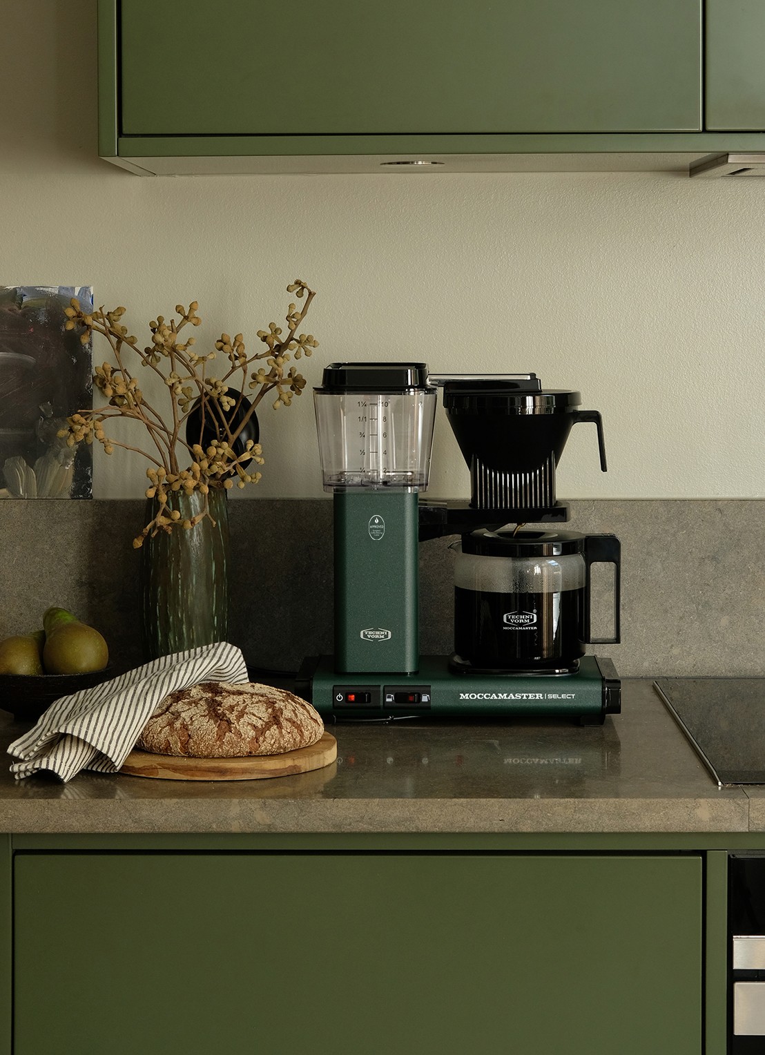 Moccamaster KBG Select koffiezetapparaat 53991 - detail 6 olijfgroen