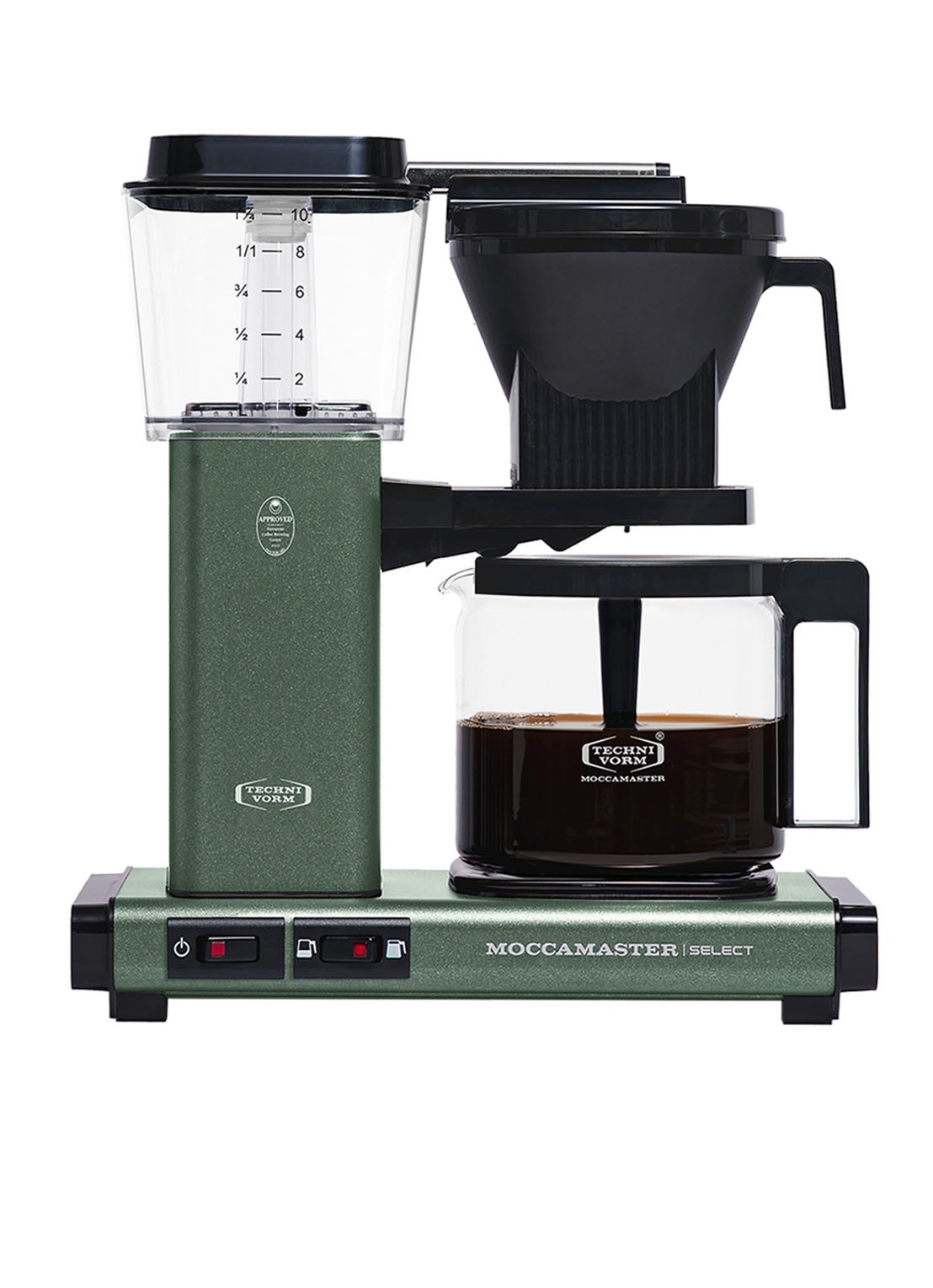 Moccamaster KBG Select koffiezetapparaat 53991 - voorkant olijfgroen