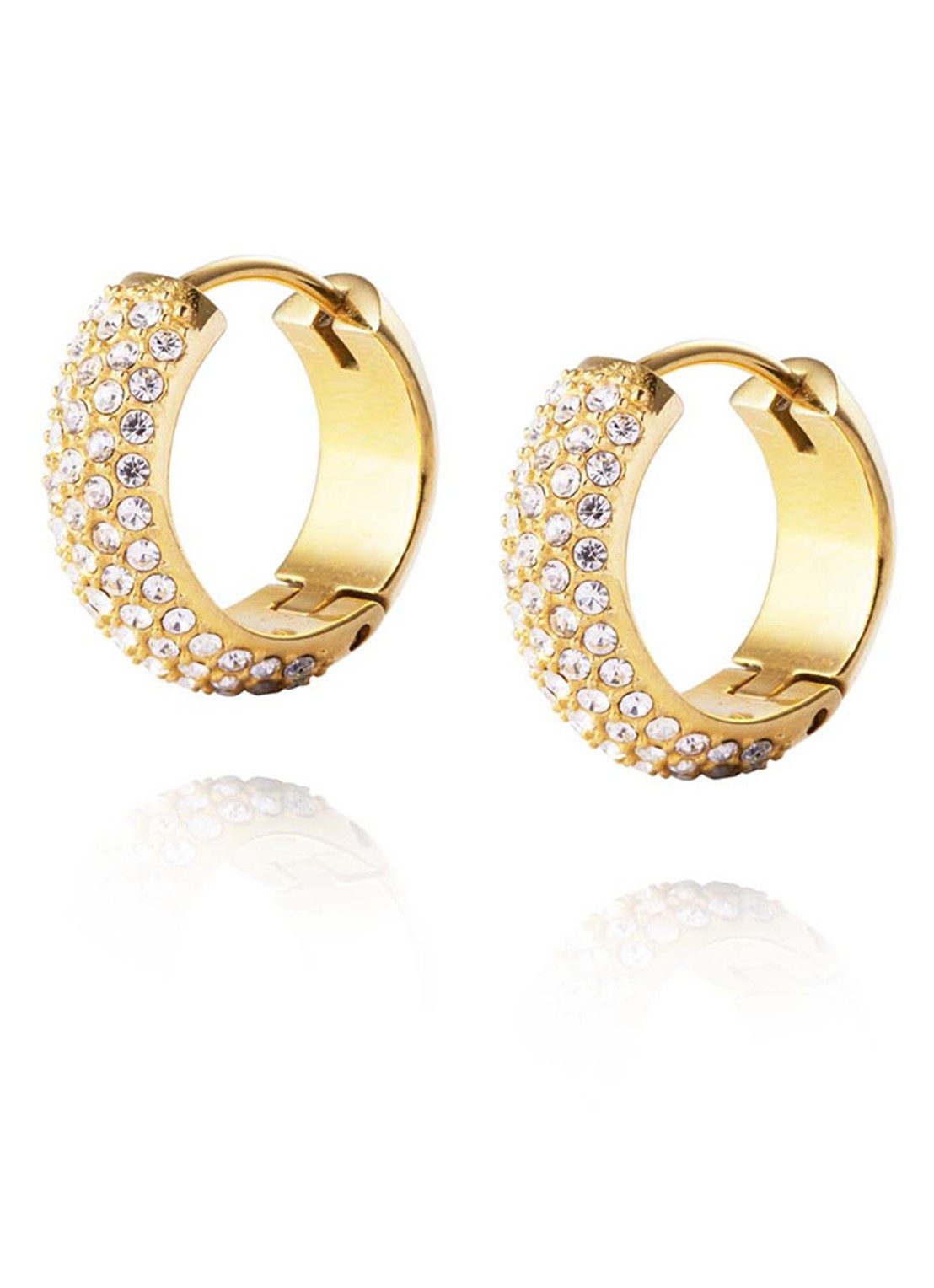 Mockberg Amour Medium oorringen MO211 - voorkant goud