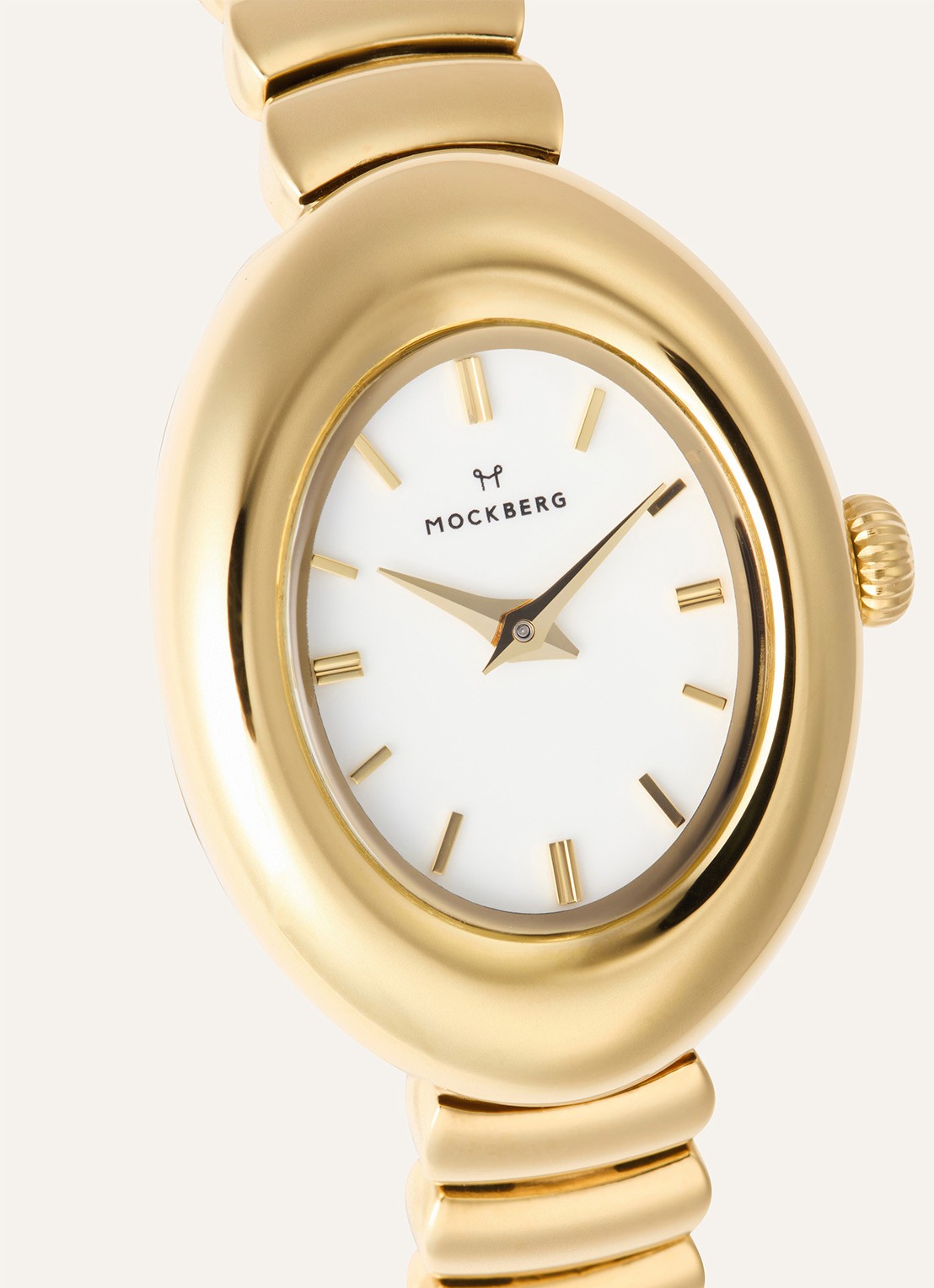 Mockberg Belle Oval horloge MB1418 - detail 4 goud
