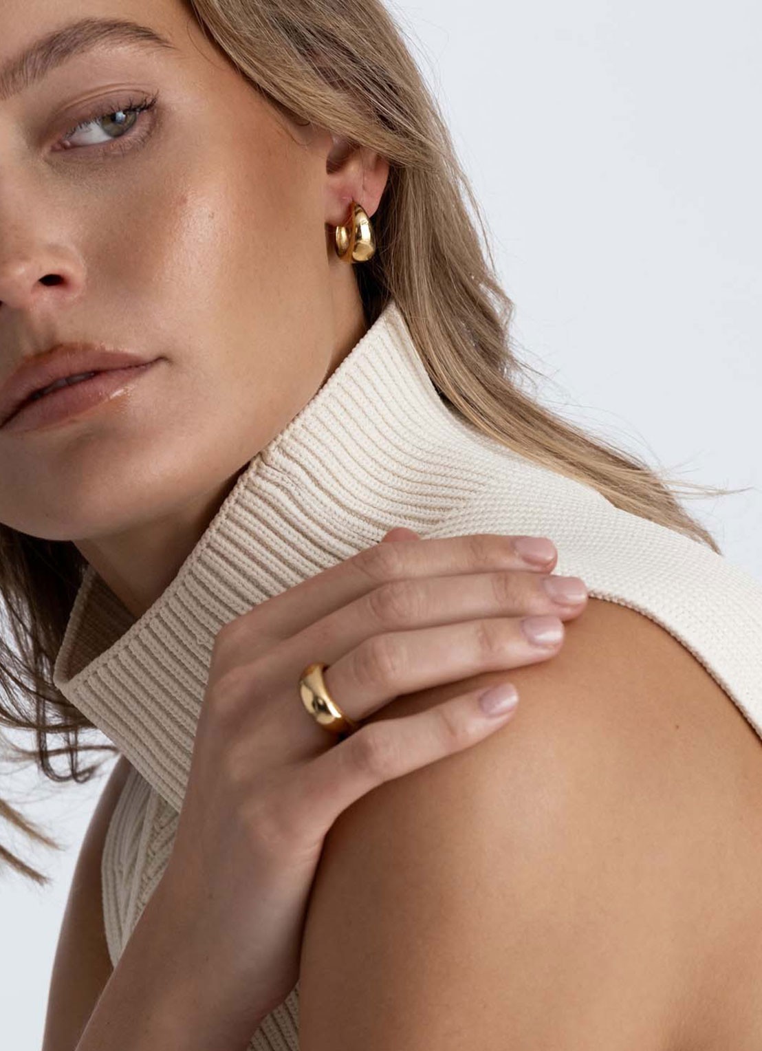 Mockberg Bold ring MO224 - voorkant 4 goud