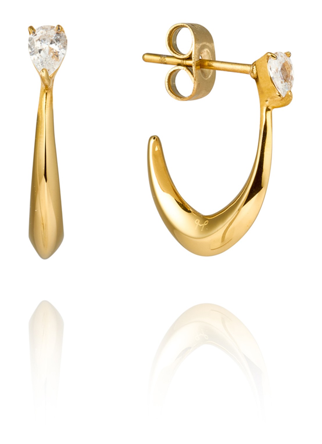 Mockberg Iris oorringen MB1689 - voorkant goud