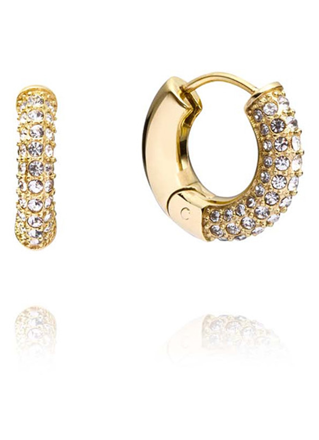 Mockberg Pavé Everyday Medium oorringen MB0192 - detail 2 goud