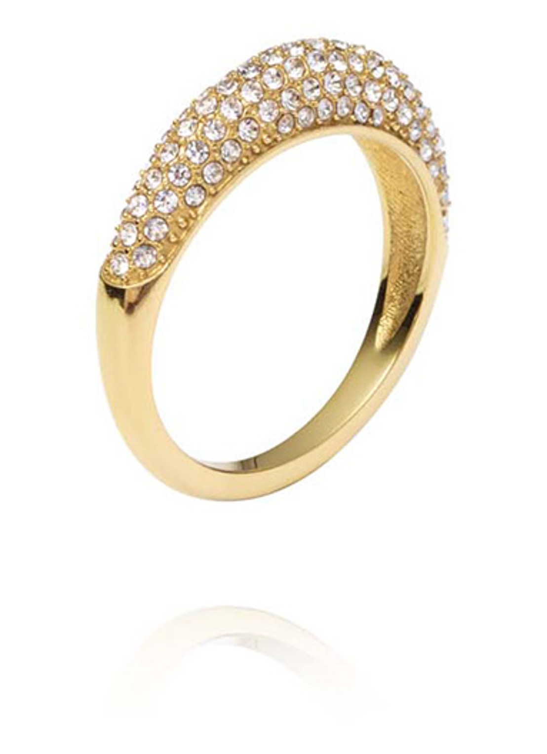 Mockberg Pavé Precious ring met zirkonia MB0199 - voorkant 3 goud