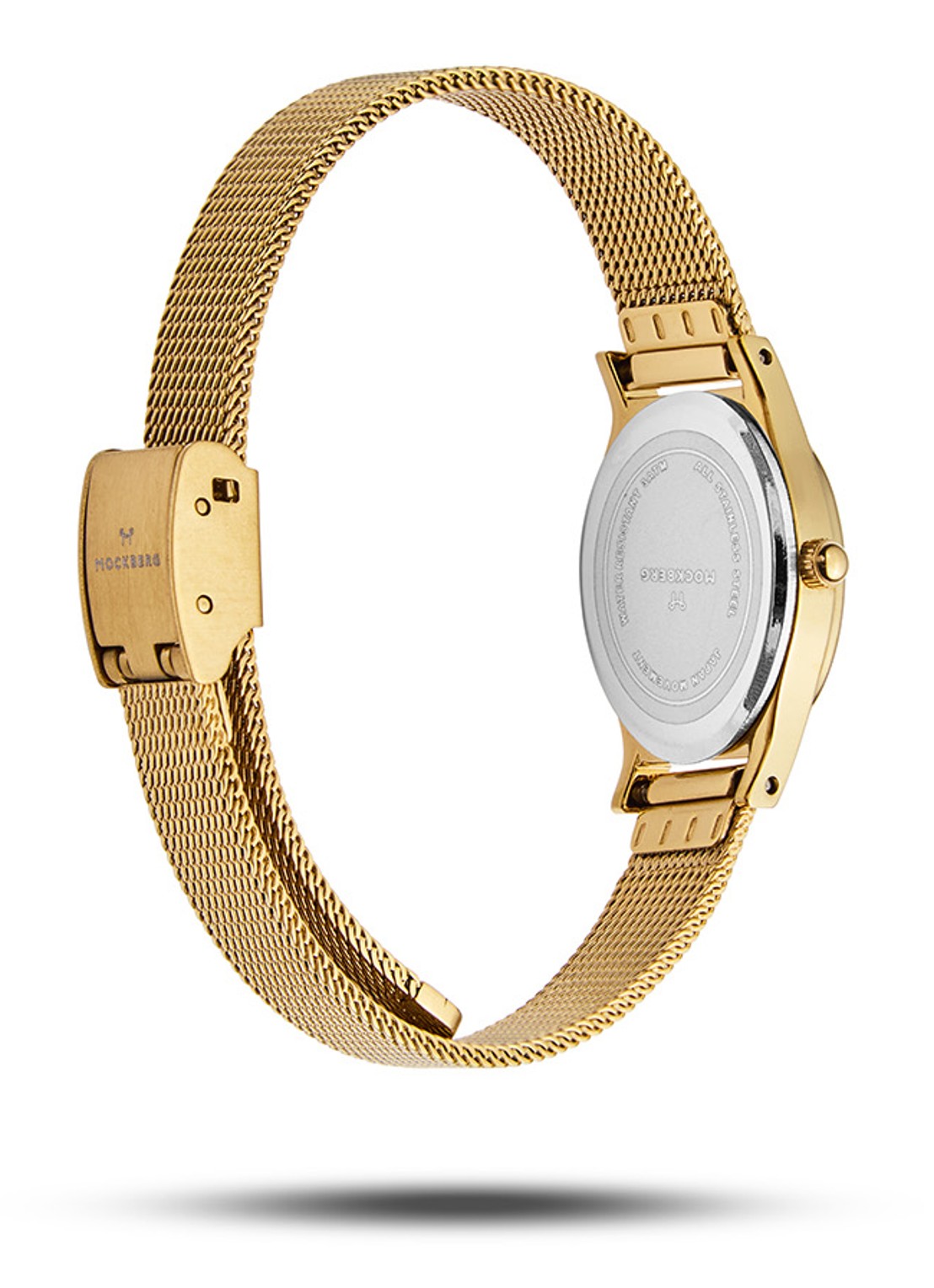 Mockberg Retro Mesh horloge MB0253 - detail 2 goud