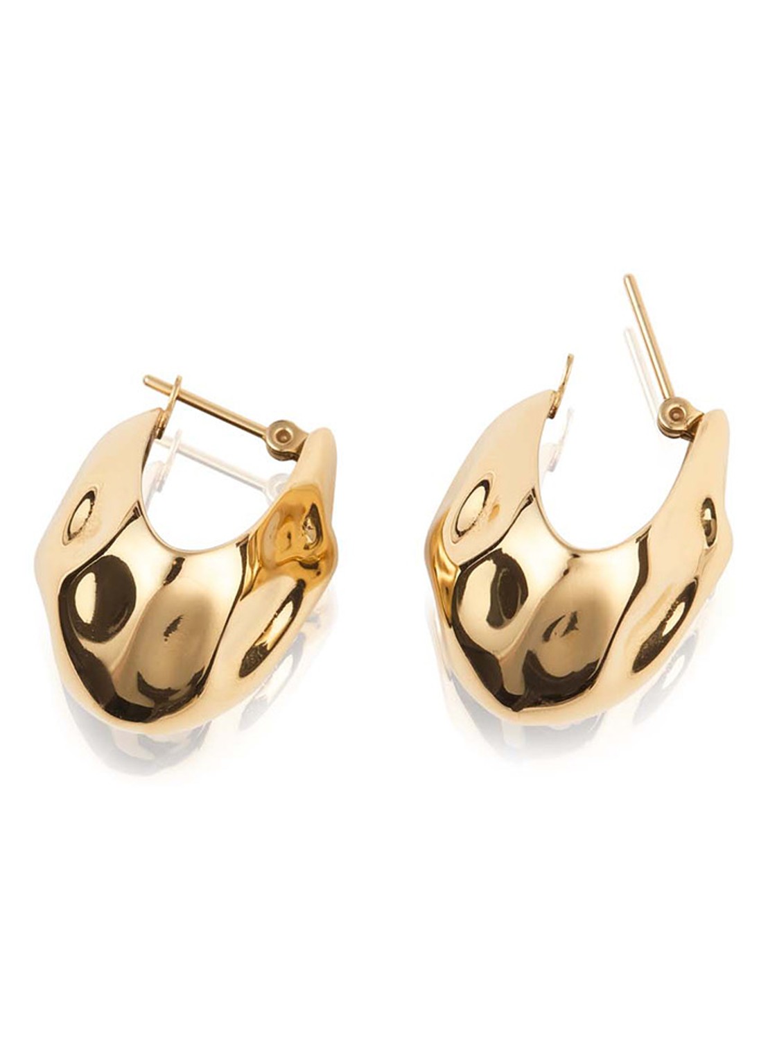 Mockberg Wavy Bolded Drop oorringen MB0171 - detail 4 goud