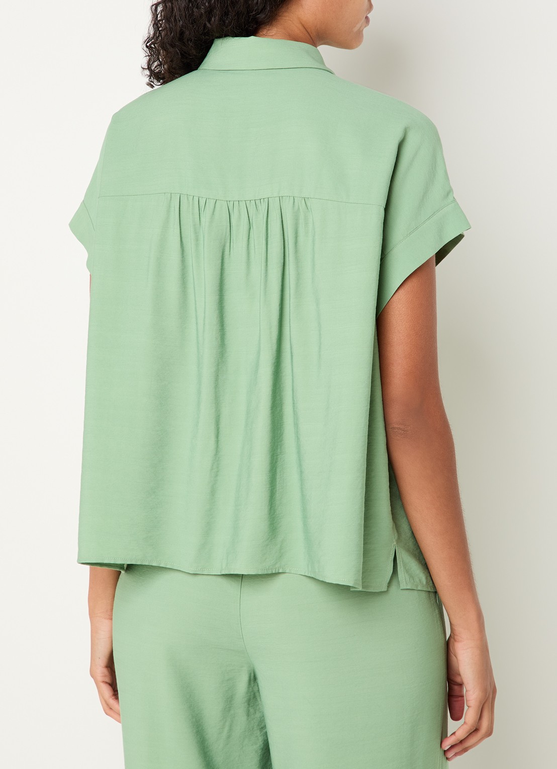 Modström Aida blouse met plooidetail - achterkant 3 mint
