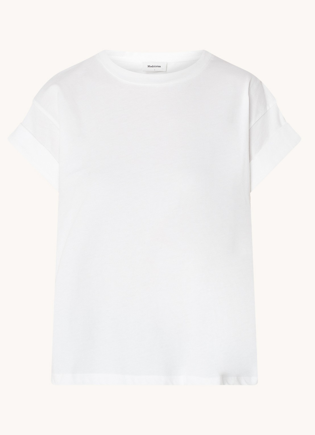 Modström Brazil T-shirt met ronde hals - voorkant 3 gebroken wit