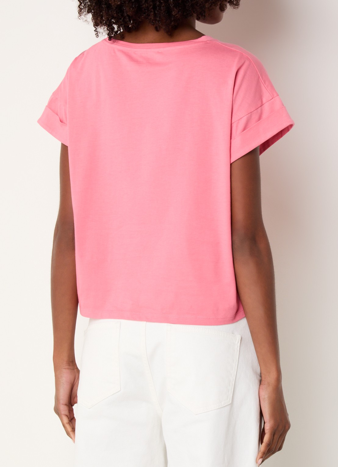 Modström Brazil T-shirt met ronde hals - achterkant roze
