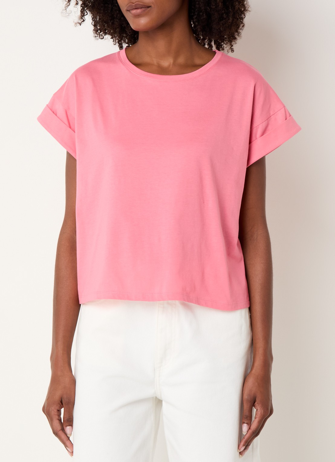 Modström Brazil T-shirt met ronde hals - detail 4 roze