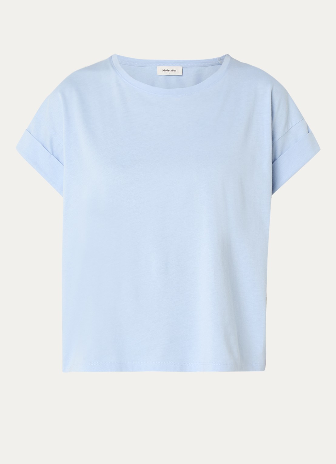 Modström Brazil T-shirt met ronde hals - voorkant 2 lichtblauw