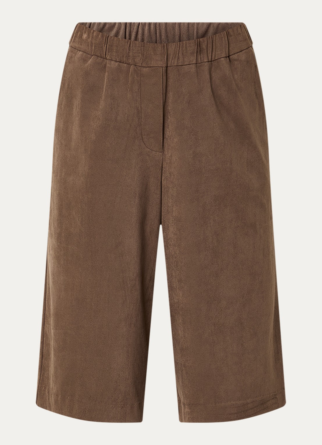 Modström Britney low waist wide fit culotte - voorkant hazelnootbruin