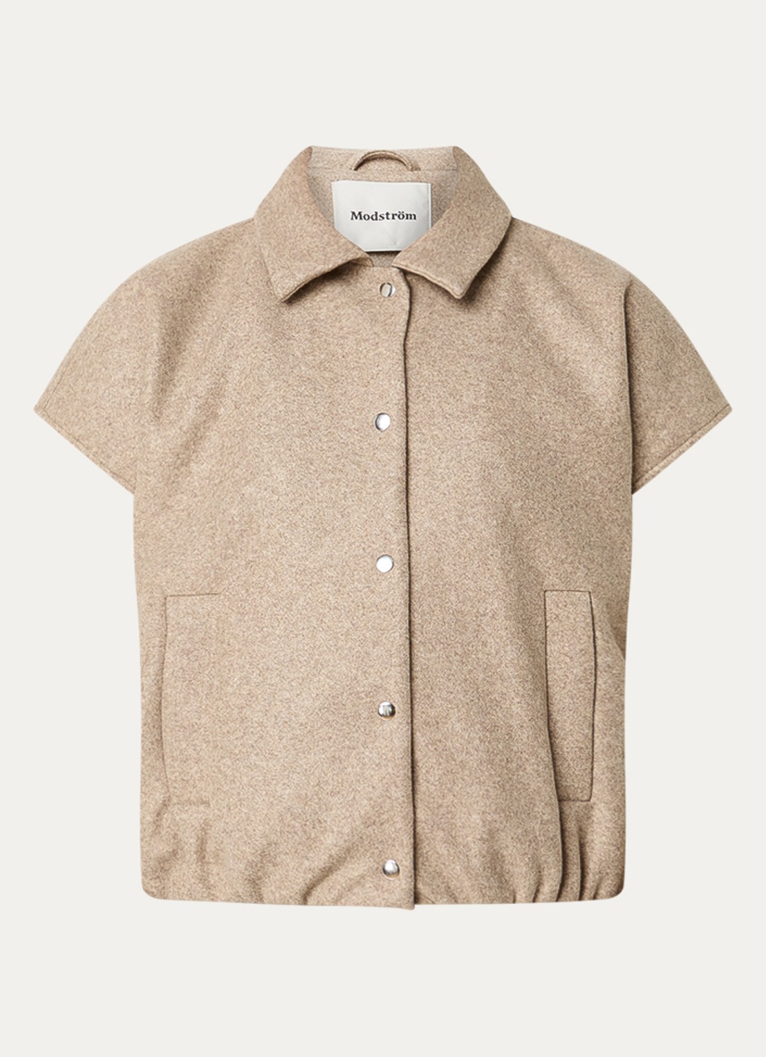 Modström Clea jack met steekzakken - voorkant 3 khaki