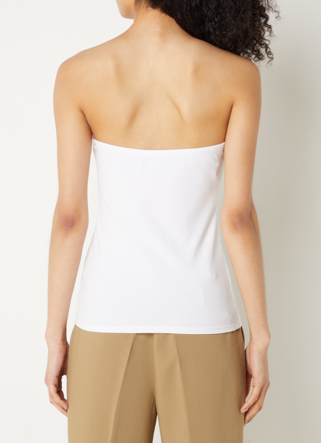 Modström Dae strapless top met stretch - achterkant 2 wit