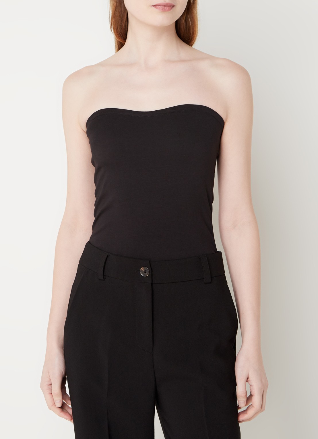 Modström Dae strapless top met stretch - detail 3 zwart