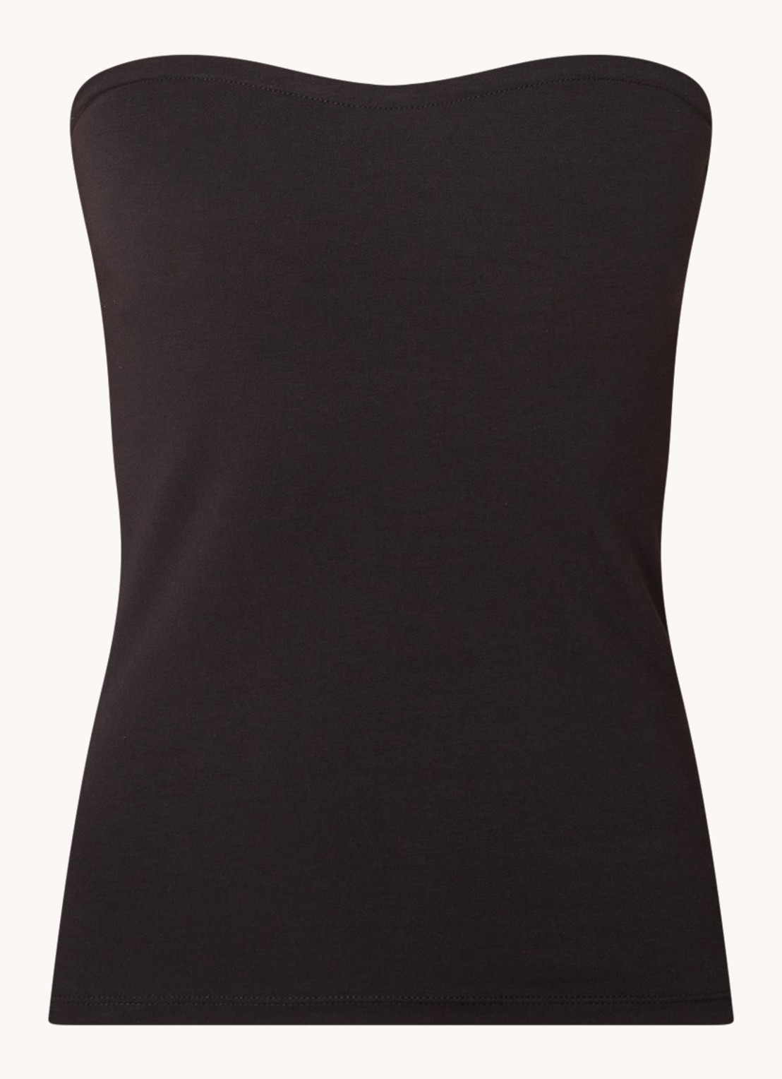 Modström Dae strapless top met stretch - voorkant zwart