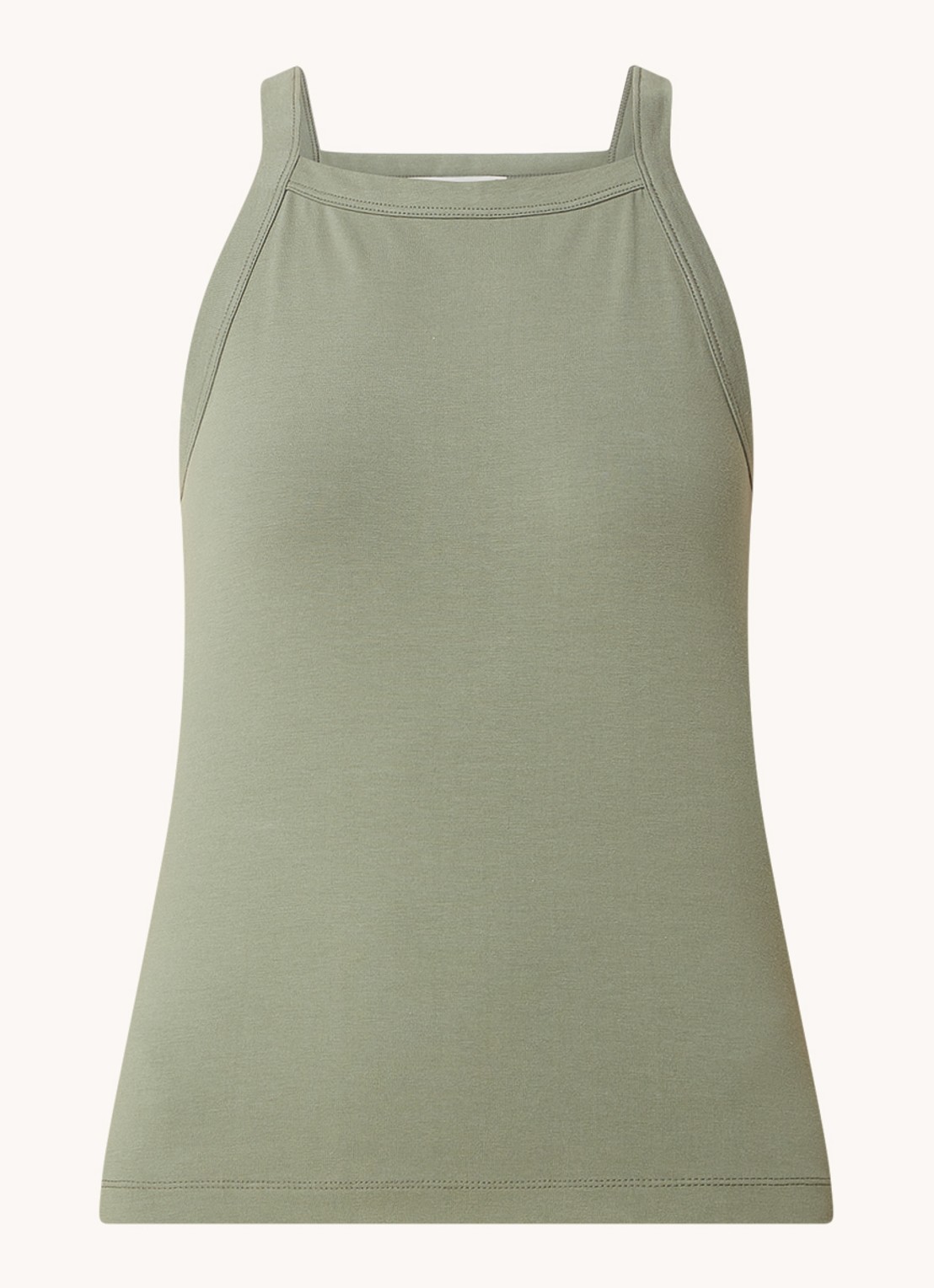 Modström Dae tanktop met stretch - voorkant 2 olijfgroen