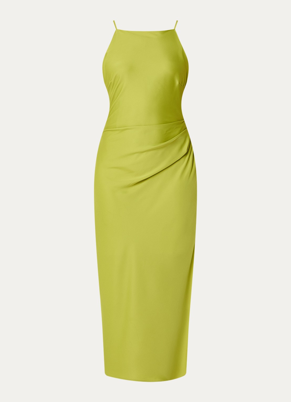 Modström Danilla maxi jurk met cut-out detail - voorkant 2 lime