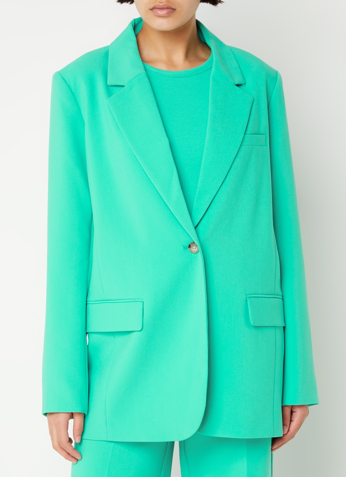 Modström Gale blazer met klepzakken - detail 4 groen