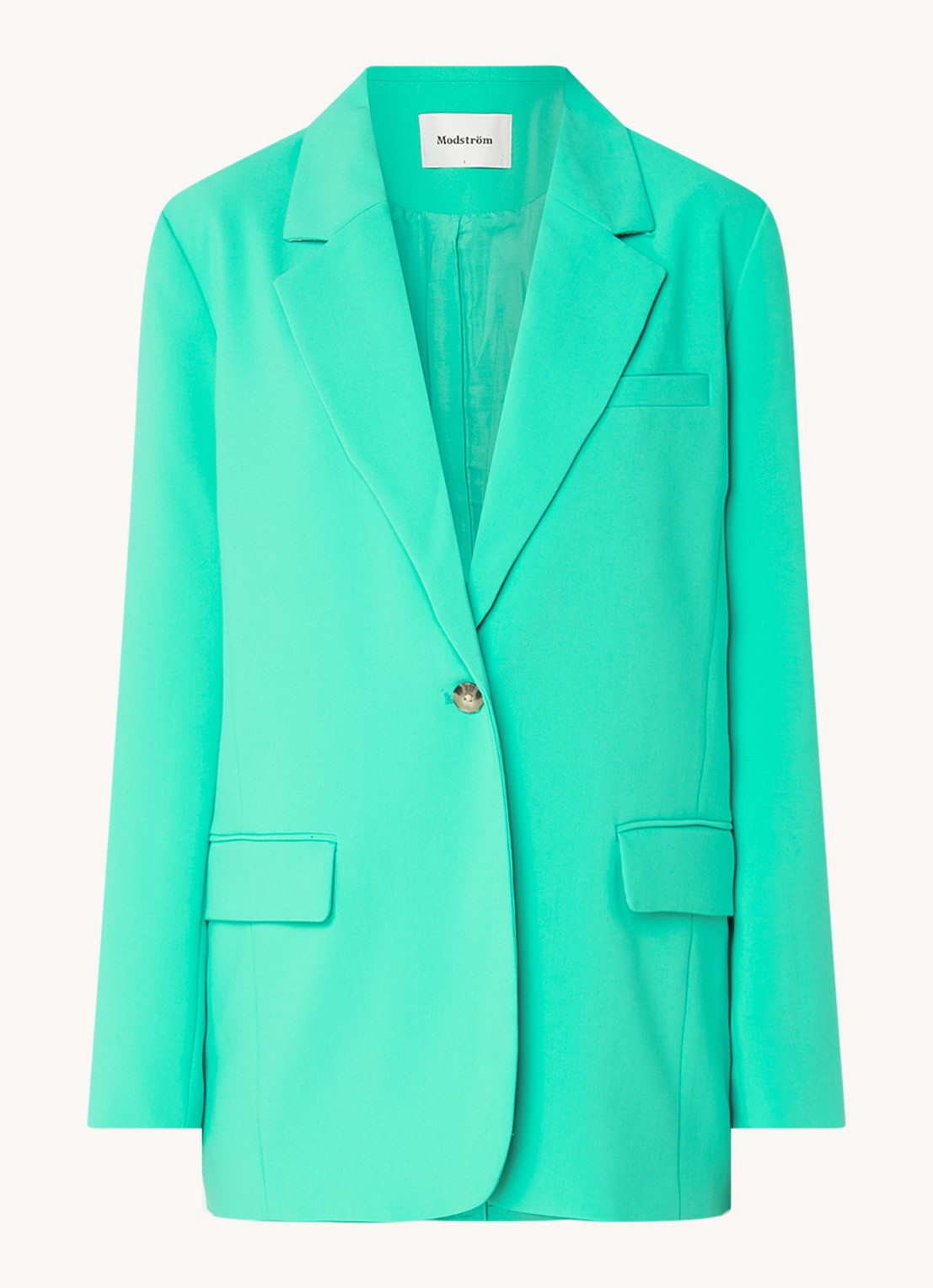 Modström Gale blazer met klepzakken - voorkant groen