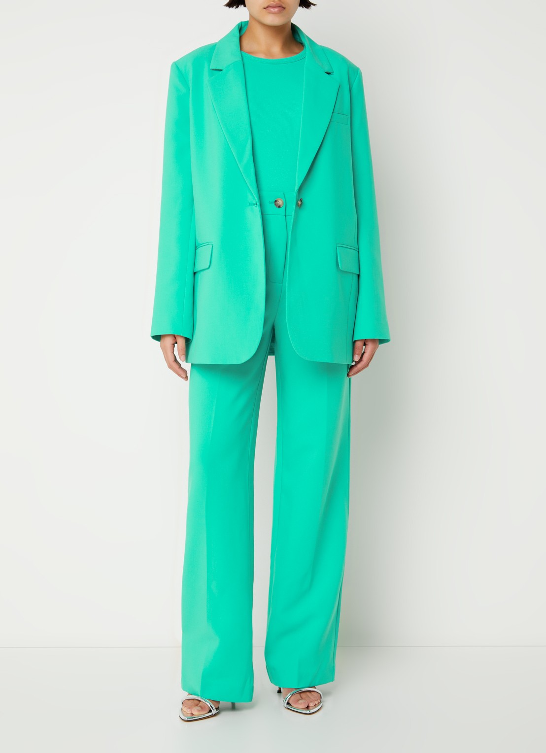 Modström Gale blazer met klepzakken - voorkant 2 groen