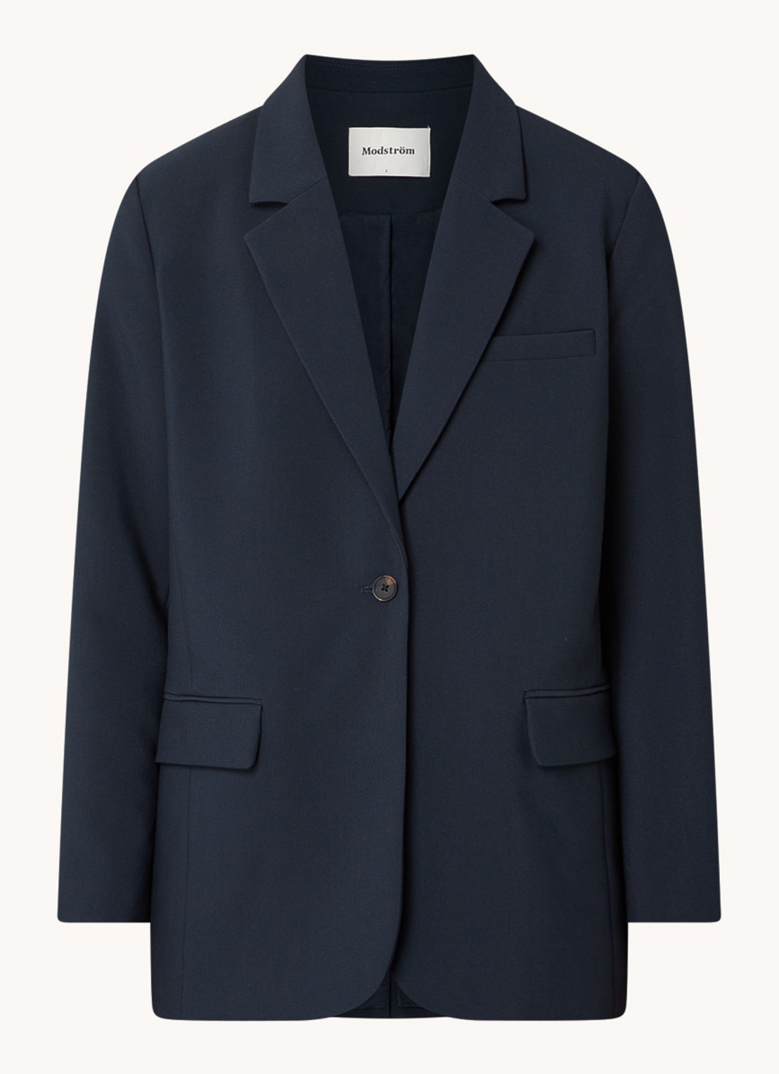 Modström Gale blazer met klepzakken - voorkant indigo