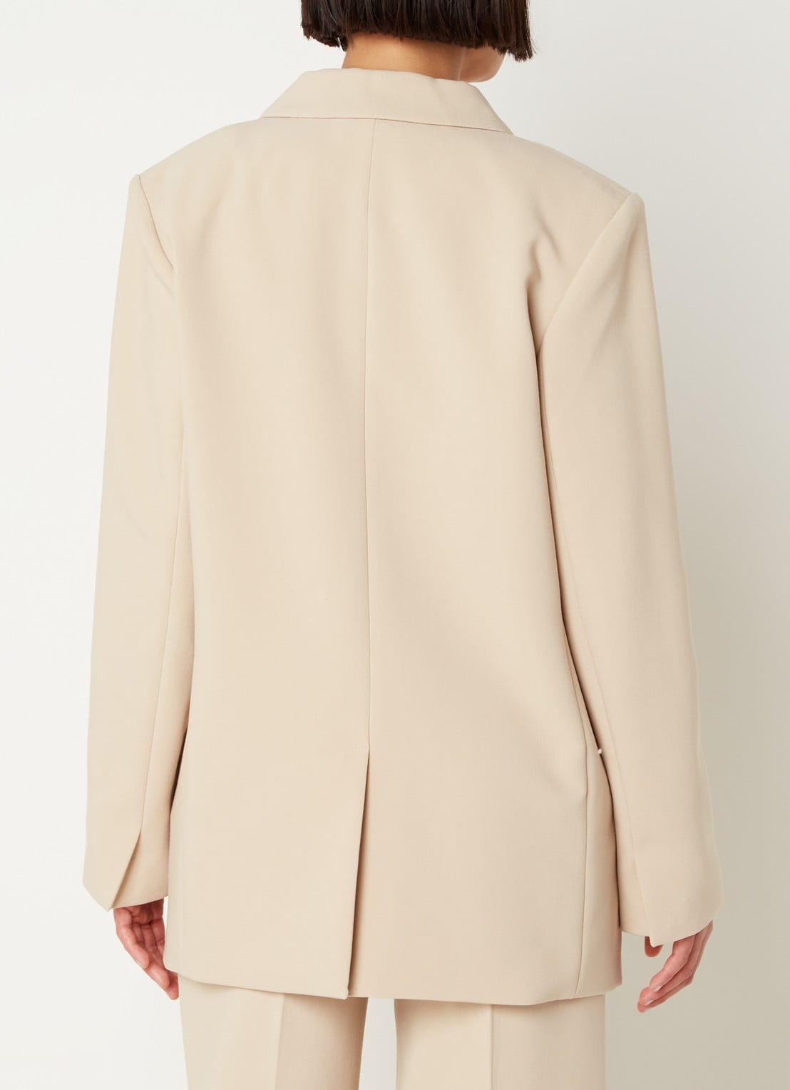 Modström Gale blazer met klepzakken - achterkant lichtbruin