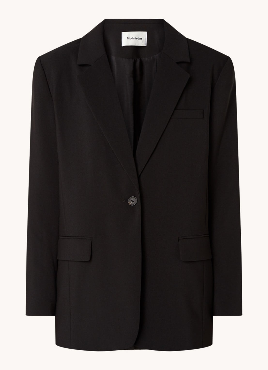 Modström Gale blazer met klepzakken - voorkant 3 zwart