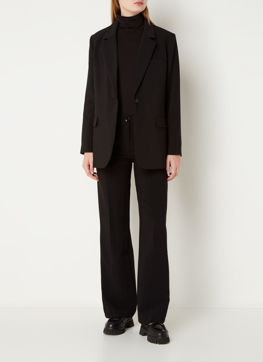Modström Gale blazer met klepzakken - voorkant 4 zwart