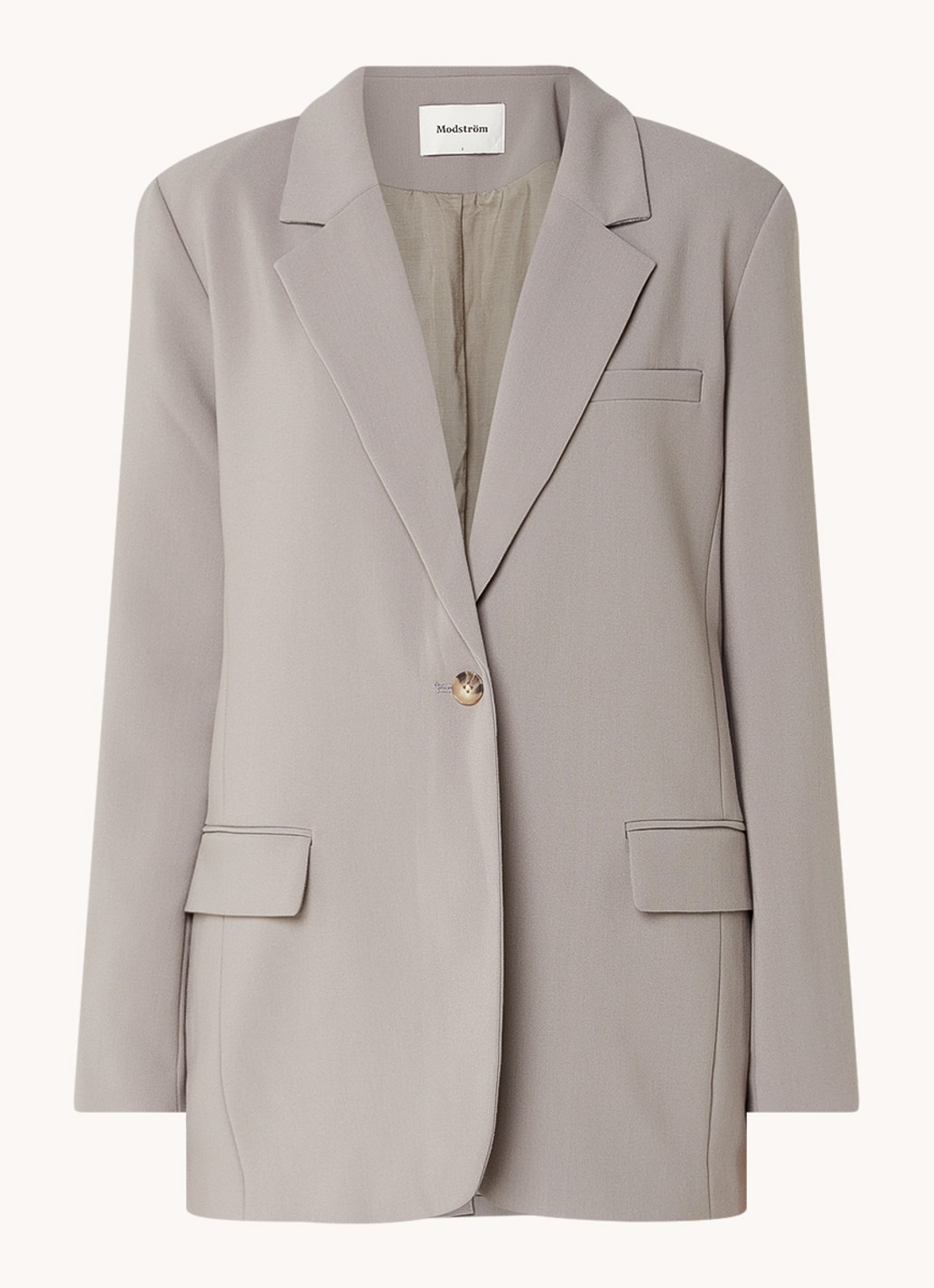 Modström Gale blazer met klepzakken - voorkant 3 grijs