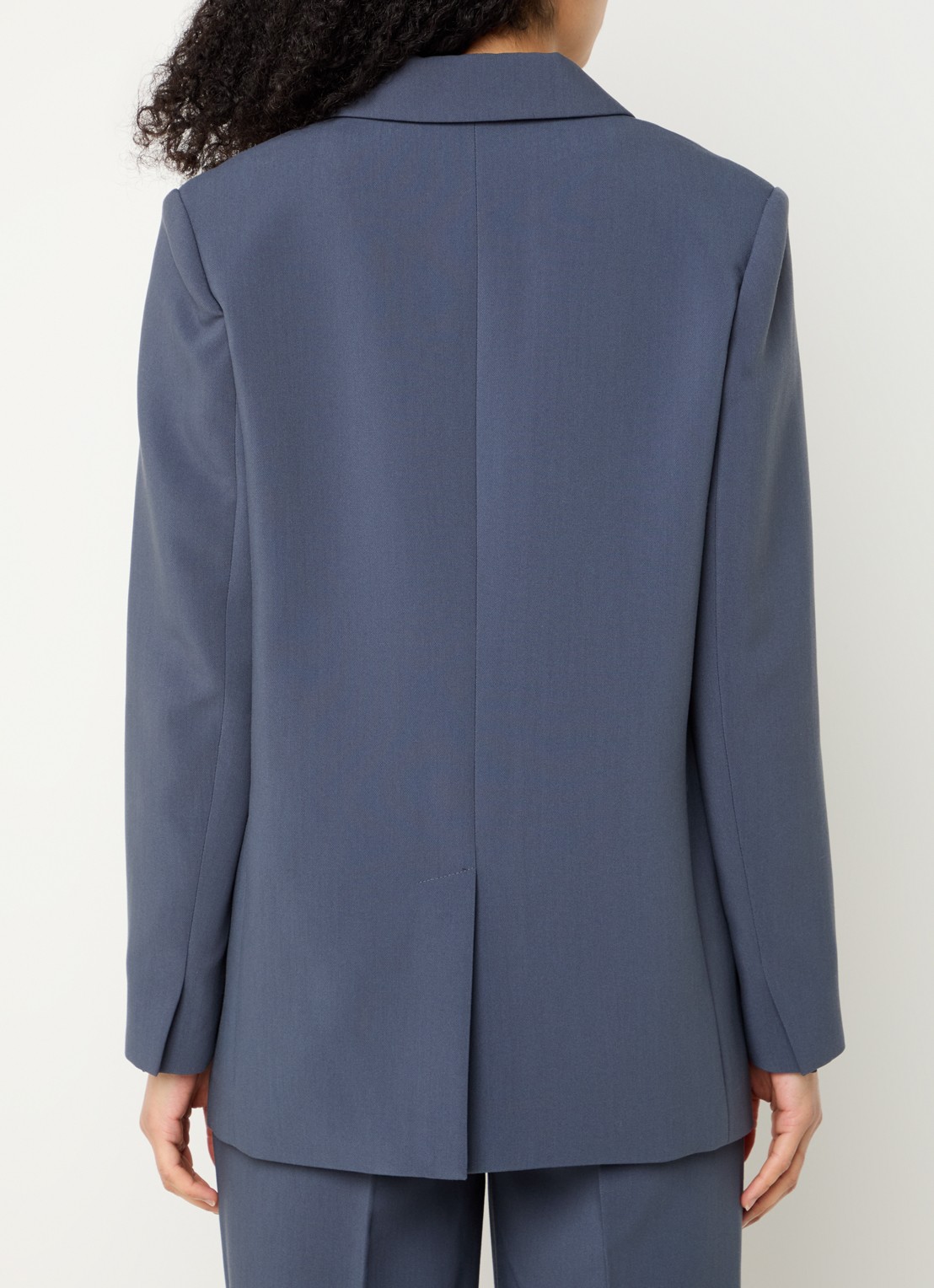 Modström Gale blazer met klepzakken - achterkant 3 staalblauw