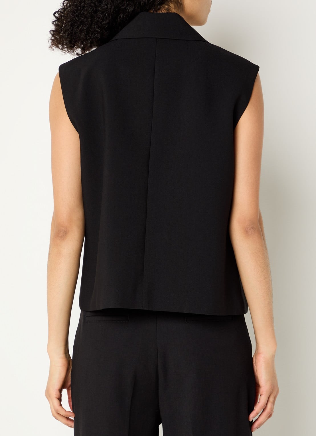 Modström Gale double-breasted gilet  - achterkant 3 zwart