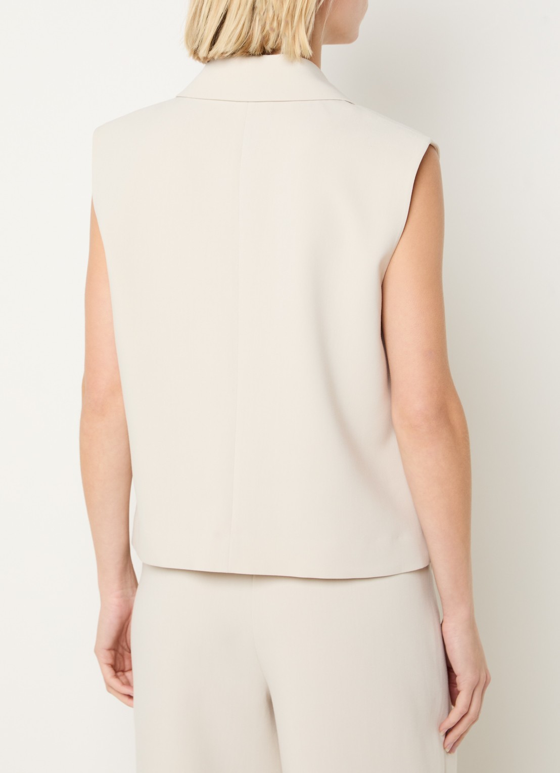Modström Gale double-breasted gilet  - achterkant 4 beige